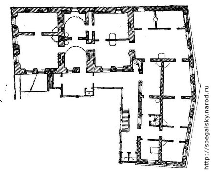 Рис. 5-а. Дом Печенко в 1917 году. План второго этажа.
