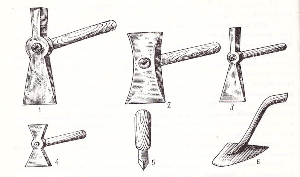 Инструменты для обработки псковской известняковой плиты
