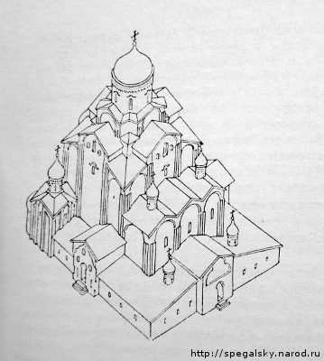 Троицкий собор в конце XV - начале XVI века. Реконструкция