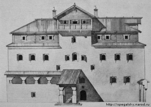 Первые палаты Меншиковых. Фасад со двора. Реконструкция