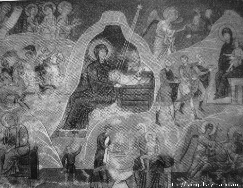 Фрески собора Мирожского монастыря. Рождество