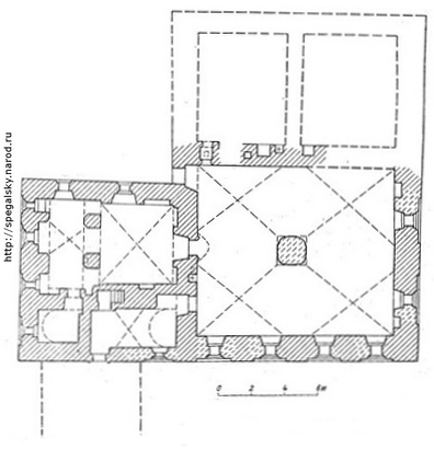 Рис.5. Палаты Крыпецкого монастыря. План второго этажа.