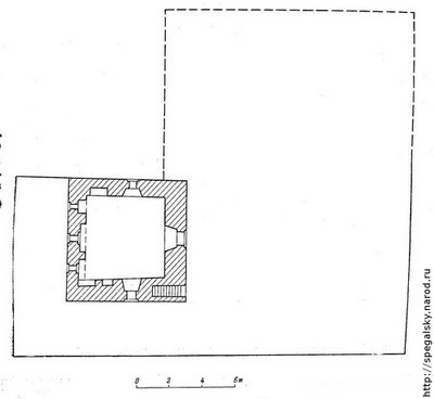 Рис.6. Палаты Крыпецкого монастыря. План третьего этажа.