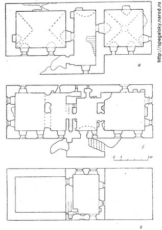 Рис.64. Третьи палаты Меншиковых. План этажей (по И.Ф.Годовикову).