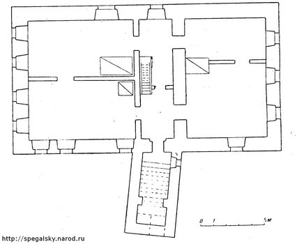 Рис.108. Вторые палаты Ямского. План второго этажа (по И.Ф.Годовикову).